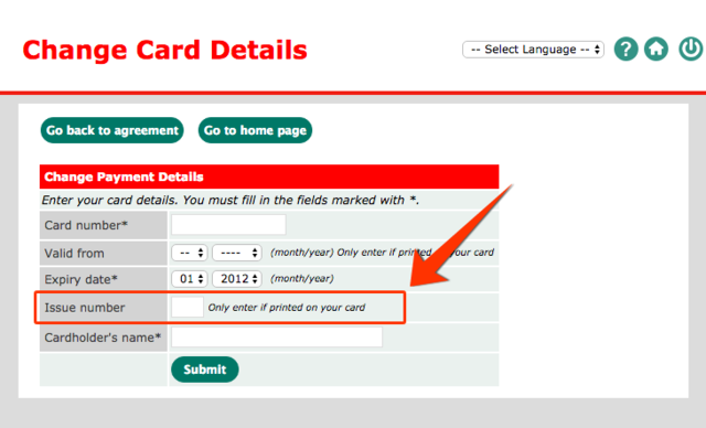 Cambiar Información Tarjeta De Crédito Documentación Bootic